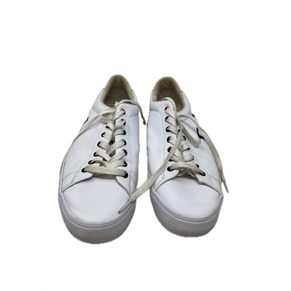 Polo Ralph Lauren Longwood Logo White Black Shoes Mens 10.5